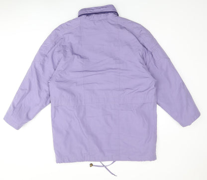 Sympatex Womens Purple Overcoat Coat Size 14 Zip
