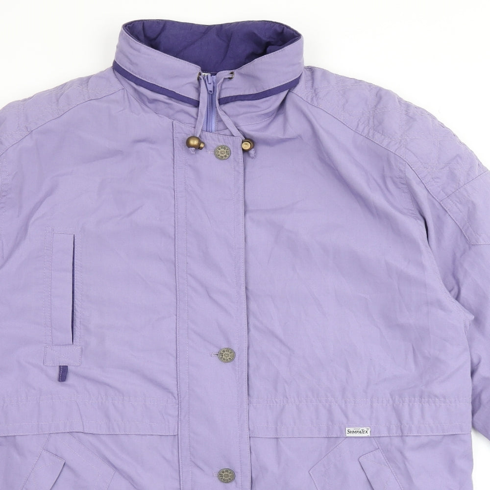 Sympatex Womens Purple Overcoat Coat Size 14 Zip