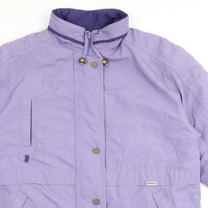 Sympatex Womens Purple Overcoat Coat Size 14 Zip