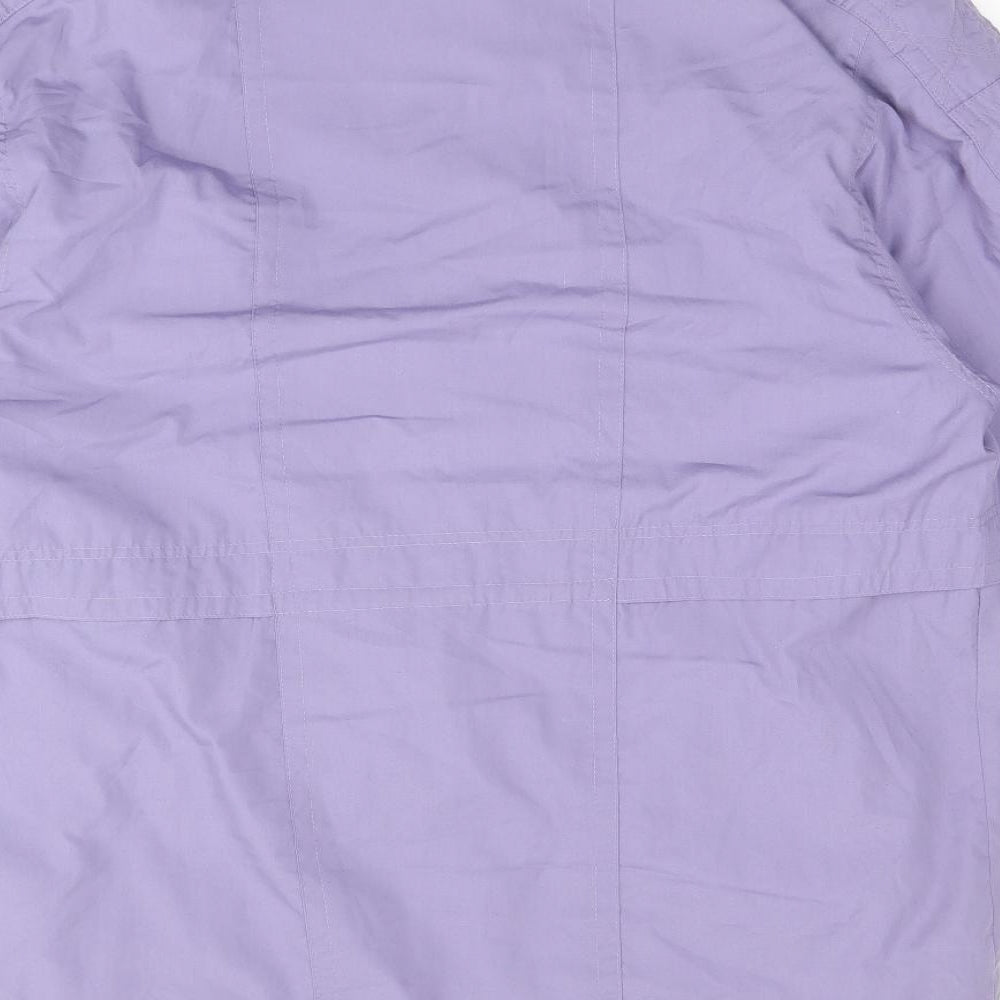 Sympatex Womens Purple Overcoat Coat Size 14 Zip