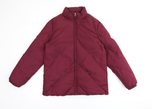 Womens UK Size S DANNIMAC Red Puffer Jacket