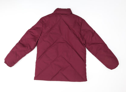 Womens UK Size S DANNIMAC Red Puffer Jacket