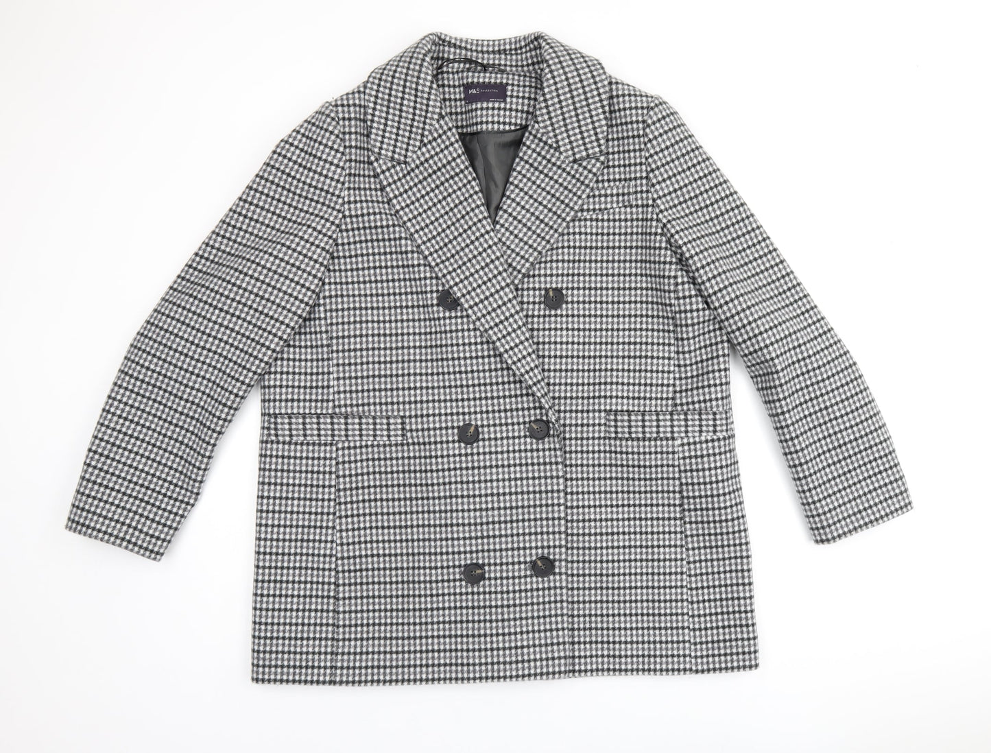 Womens UK Size 18 Marks and Spencer Grey Overcoat