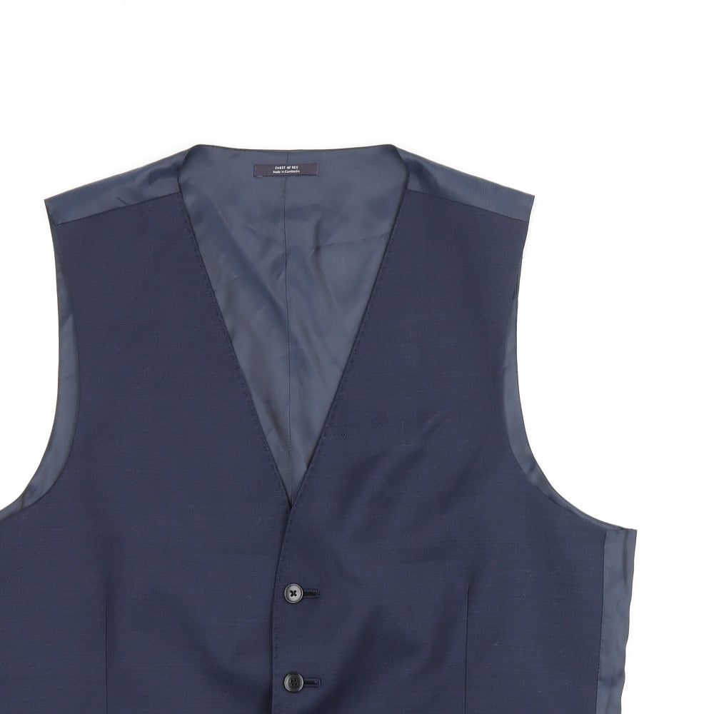 Mens UK Size 40 Marks and Spencer Regular Blue Suit Jacket