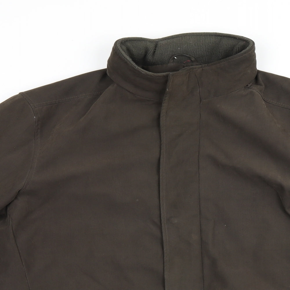Mens UK Size S Debenhams Green Overcoat