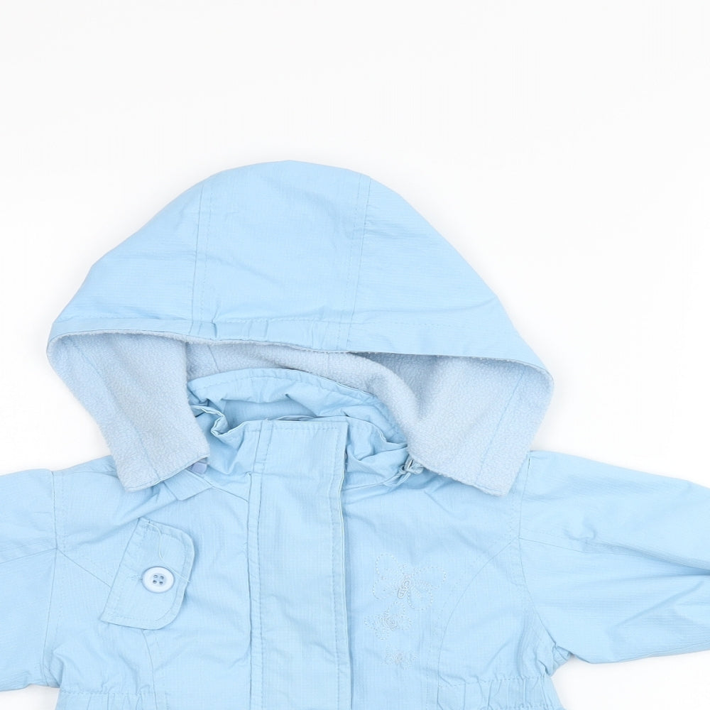 Martis Girls Blue Overcoat Coat Size S Zip