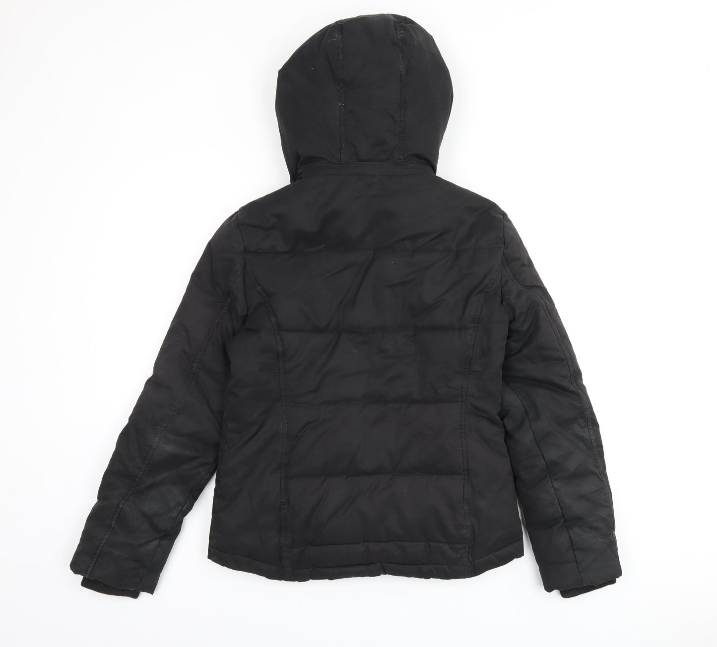 Womens UK Size 6 Topshop Black Puffer Jacket