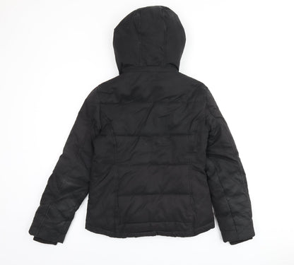 Womens UK Size 6 Topshop Black Puffer Jacket