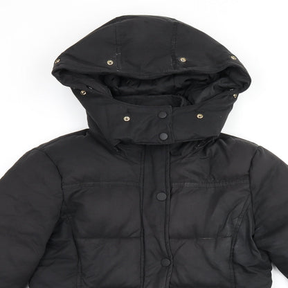 Womens UK Size 6 Topshop Black Puffer Jacket