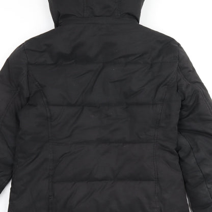 Womens UK Size 6 Topshop Black Puffer Jacket