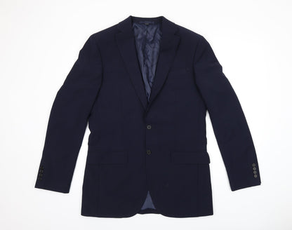 Mens UK Size 38 Marks and Spencer Regular Blue Suit Jacket