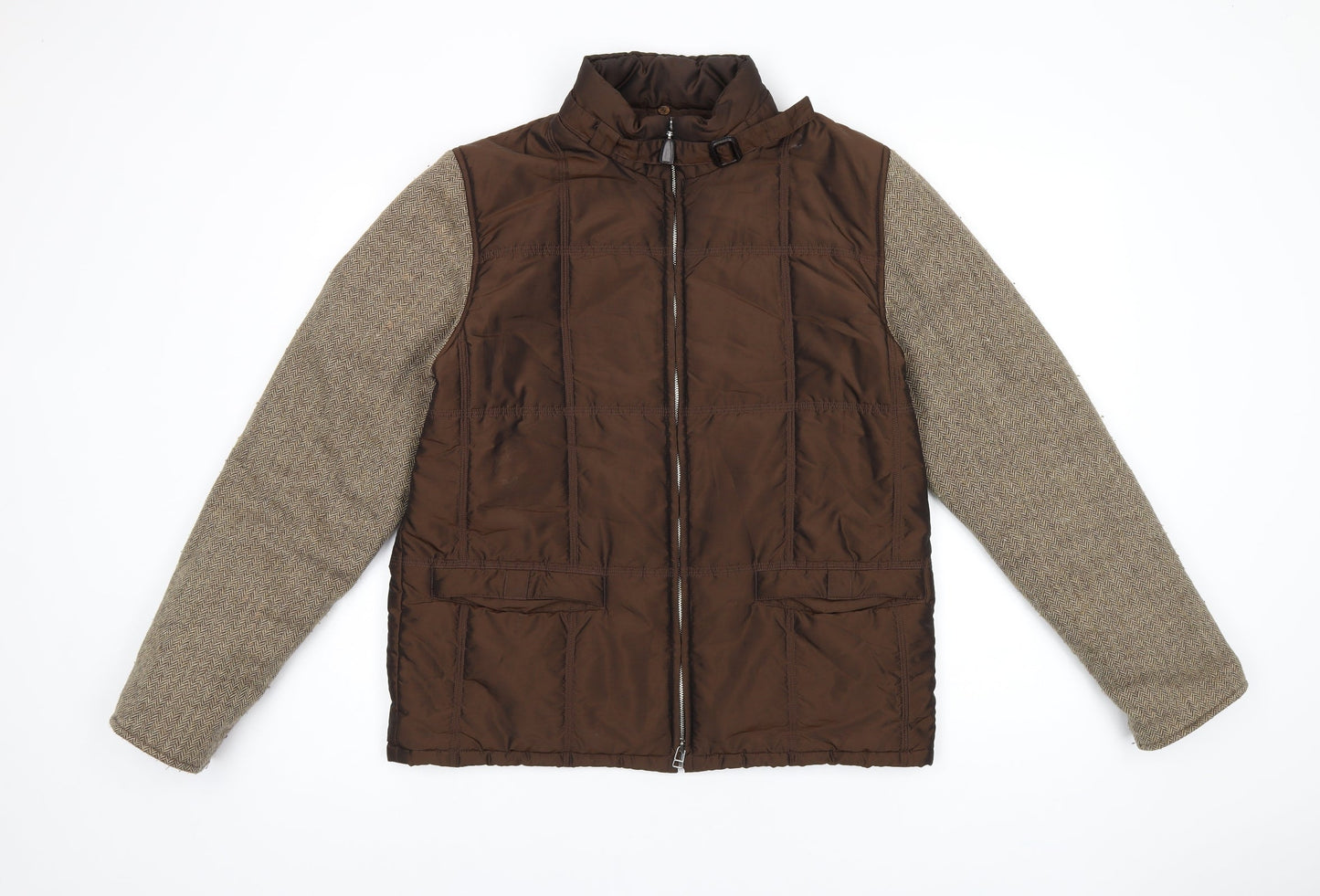 Marie Valois Womens Brown Jacket Coat Size M Zip