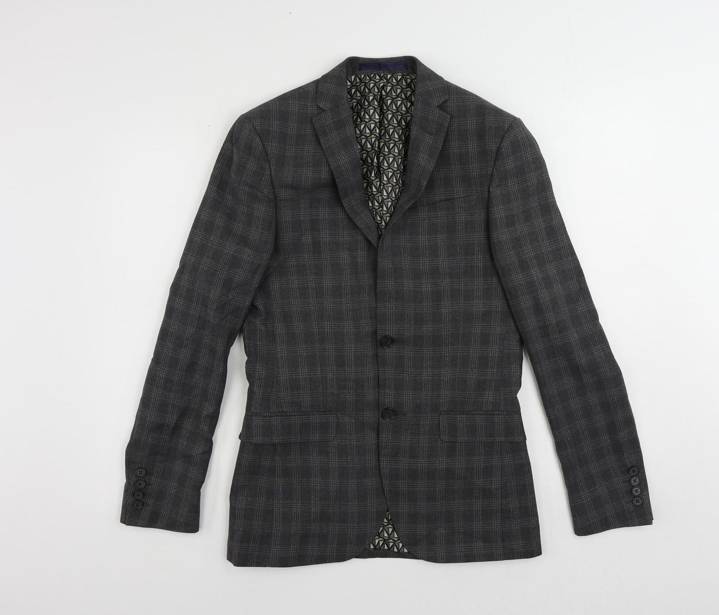 Mens UK Size 34 Limehaus Regular Grey Suit Jacket