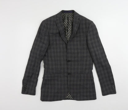Mens UK Size 34 Limehaus Regular Grey Suit Jacket