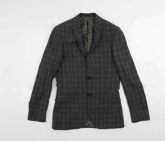 Mens UK Size 34 Limehaus Regular Grey Suit Jacket