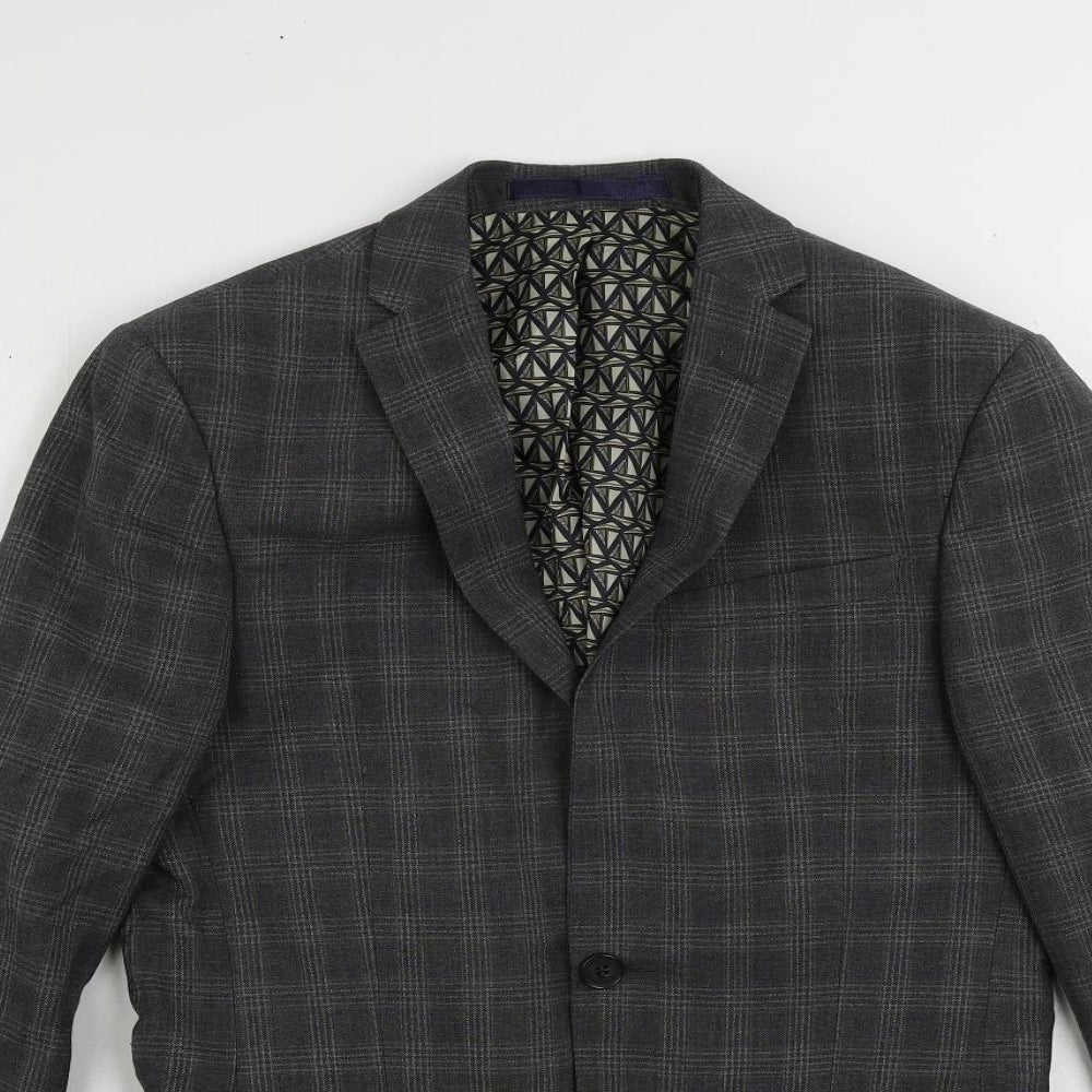 Mens UK Size 34 Limehaus Regular Grey Suit Jacket