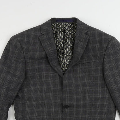 Mens UK Size 34 Limehaus Regular Grey Suit Jacket