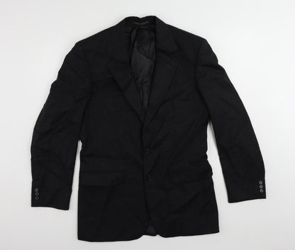 Mens UK Size 38 St Michael Regular Black Suit Jacket