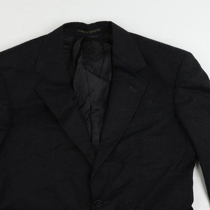 Mens UK Size 38 St Michael Regular Black Suit Jacket