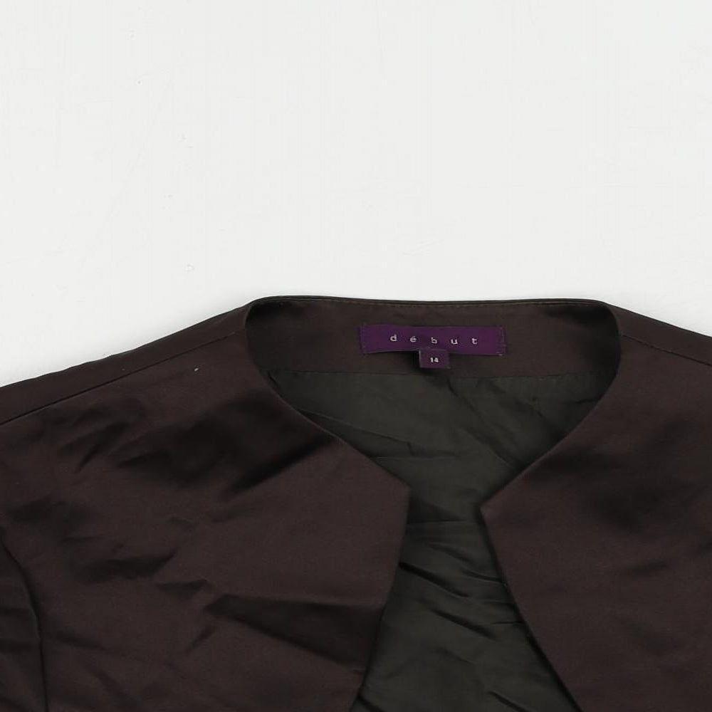 Debut Womens Brown Jacket Size 14 - Open