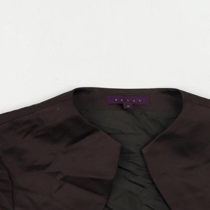 Debut Womens Brown Jacket Size 14 - Open