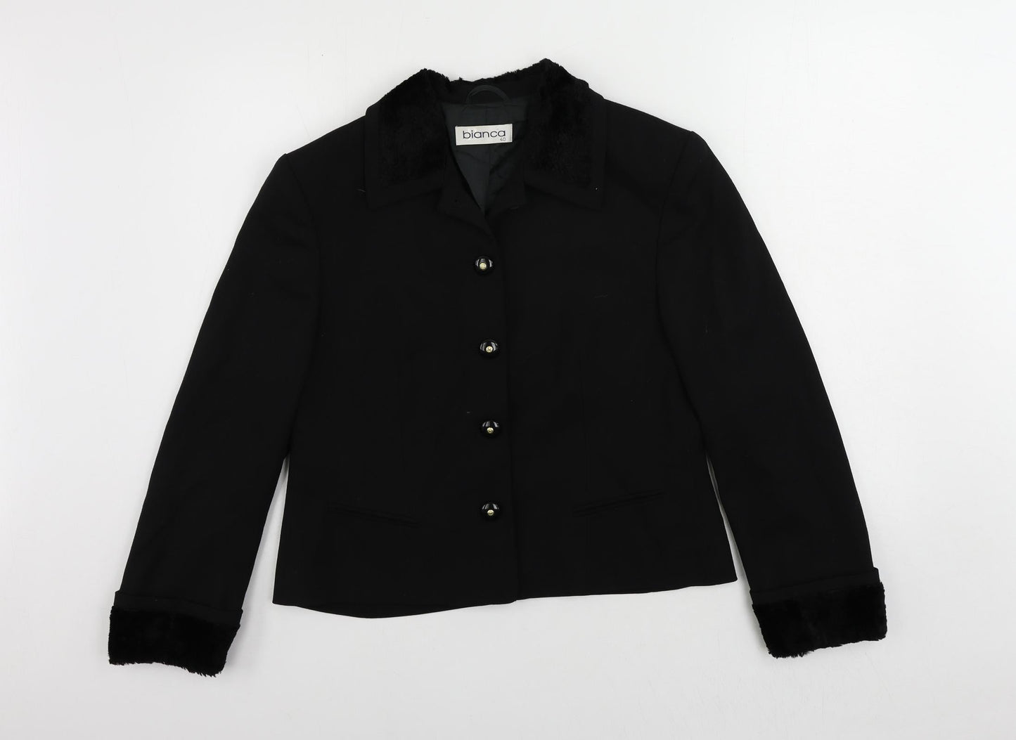 Womens UK Size 12 Bianca Black Jacket