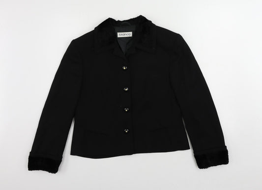 Womens UK Size 12 Bianca Black Jacket