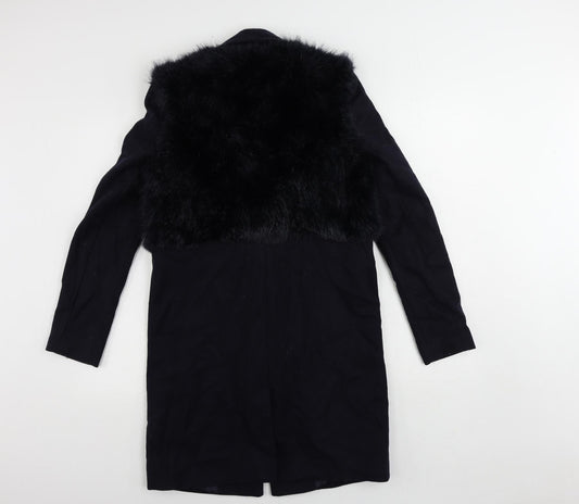 Womens UK Size 6 Topshop Blue Overcoat