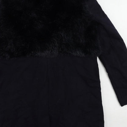Womens UK Size 6 Topshop Blue Overcoat