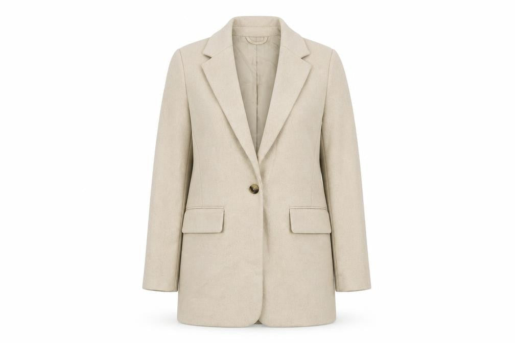 Womens UK Size S H&M Beige Overcoat