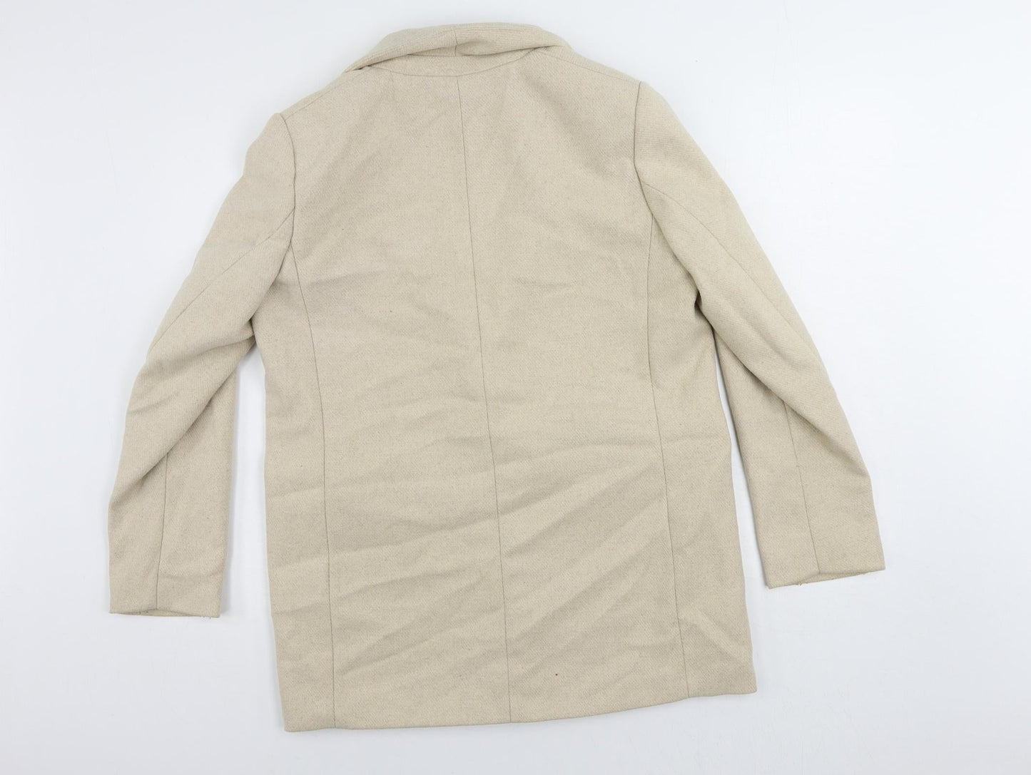 Womens UK Size S H&M Beige Overcoat