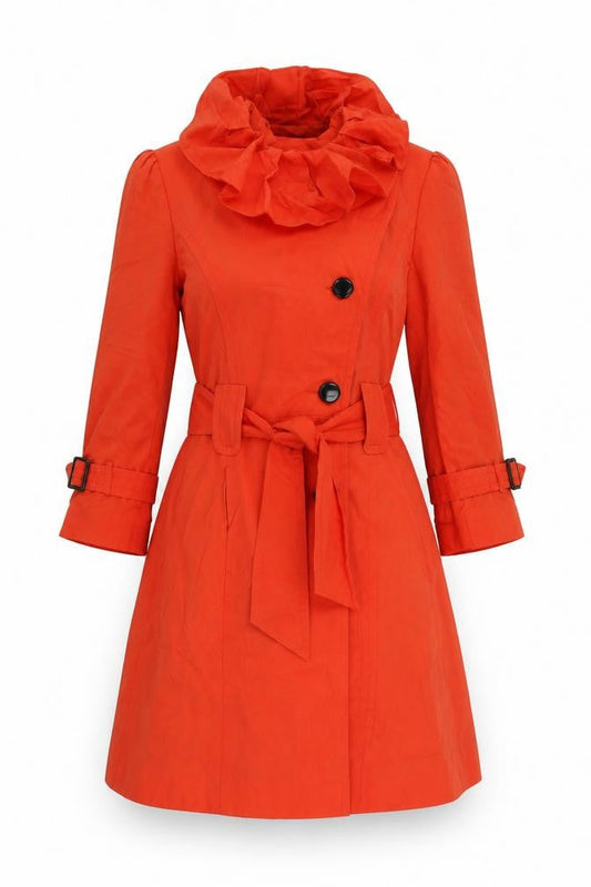 Womens UK Size 8 Miss Selfridge Red Trench Coat