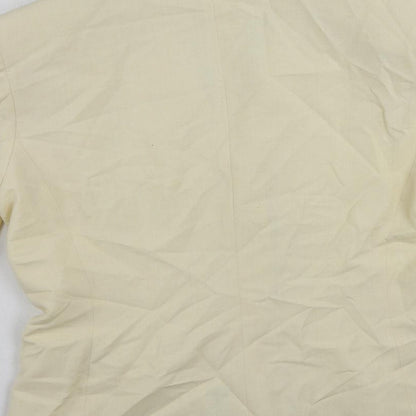 Bickler Womens Ivory Jacket Blazer Size 14 Button