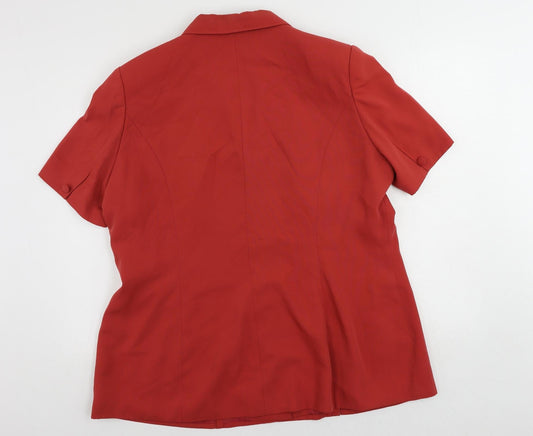Ann Harvey Womens Red Jacket Coat Size 20 Button