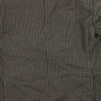 Francis Galay Mens Brown Geometric Wool Jacket Blazer Size 40 Regular