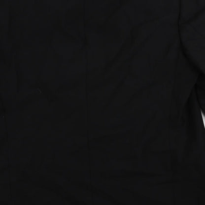 Valero Mens Black Wool Tuxedo Suit Jacket Size 42 Regular