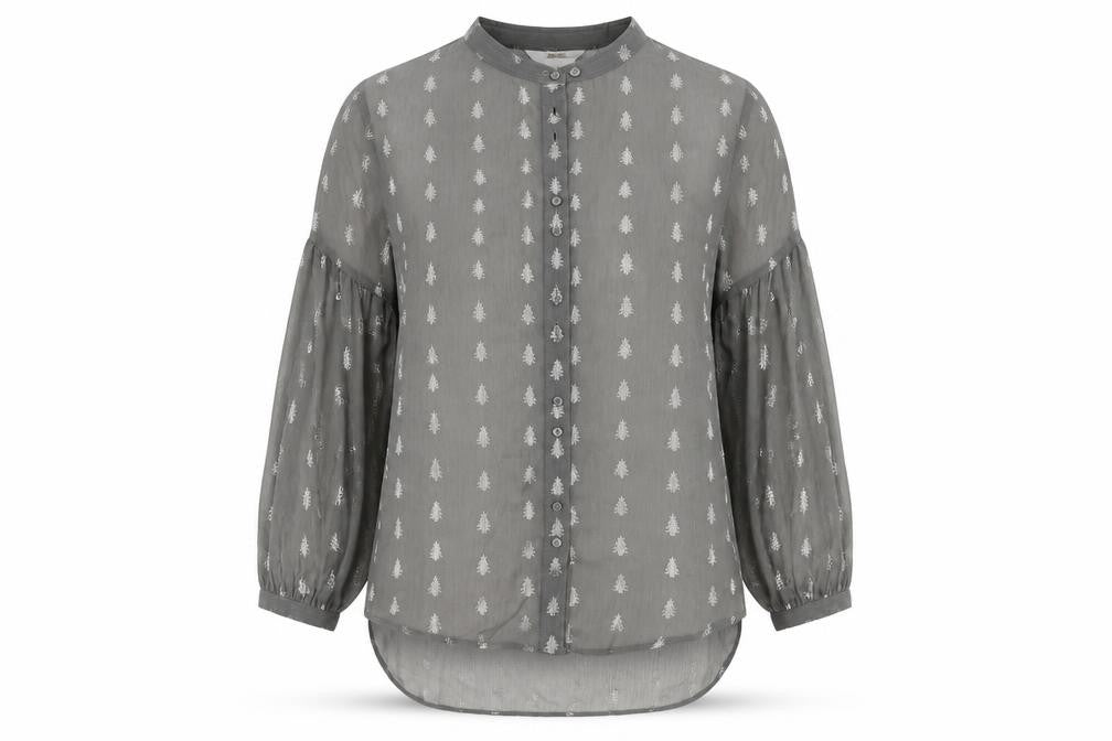 Womens UK Size 10 NEXT Grey Basic Button-Up