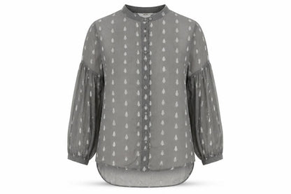 Womens UK Size 10 NEXT Grey Basic Button-Up