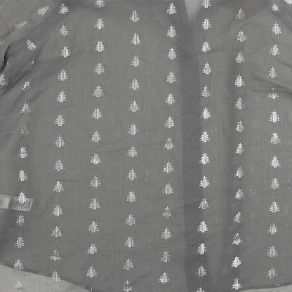 Womens UK Size 10 NEXT Grey Basic Button-Up