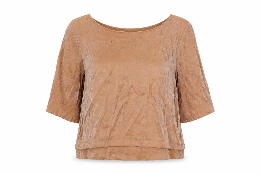 Womens UK Size 14 River Island Beige Basic Blouse