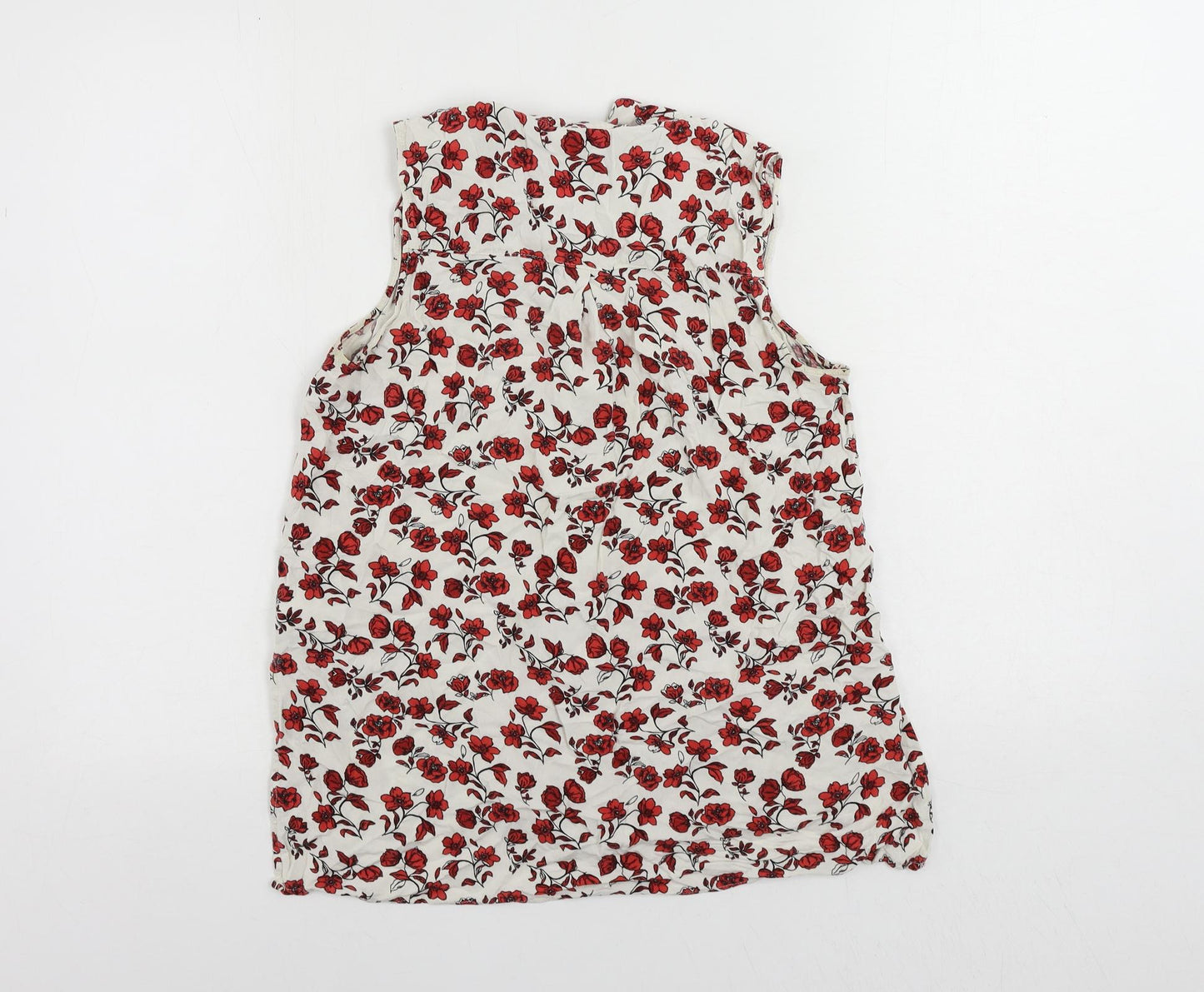 Womens UK Size 8 H&M White Basic Button-Up