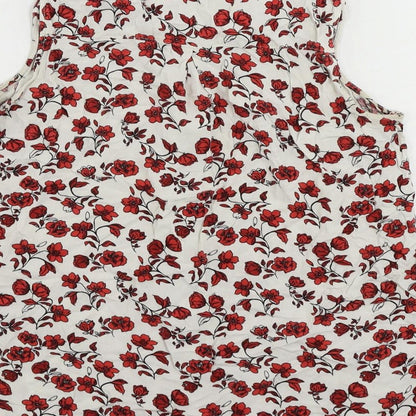 Womens UK Size 8 H&M White Basic Button-Up