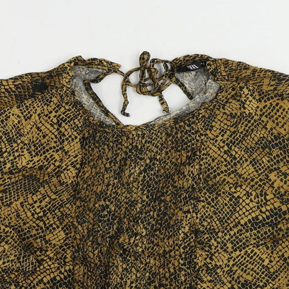 Womens UK Size L Zara Brown Basic Blouse