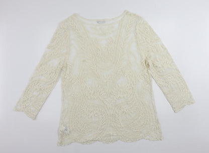Womens UK Size L NEXT Ivory Tunic Blouse
