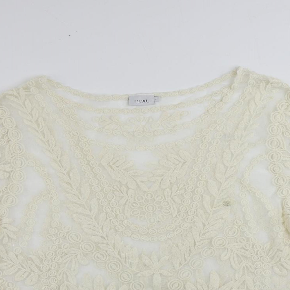 Womens UK Size L NEXT Ivory Tunic Blouse