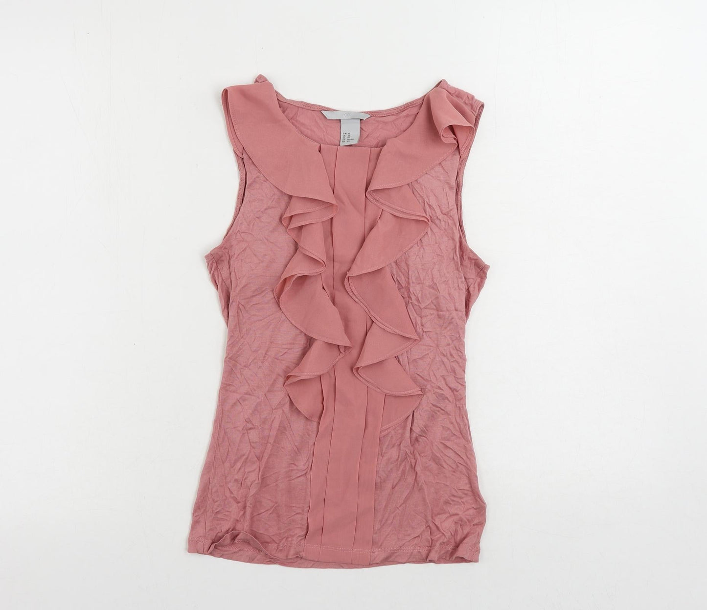 Womens UK Size XS H&M Pink Basic Tank