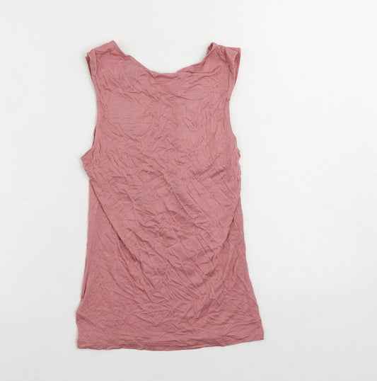 Womens UK Size XS H&M Pink Basic Tank