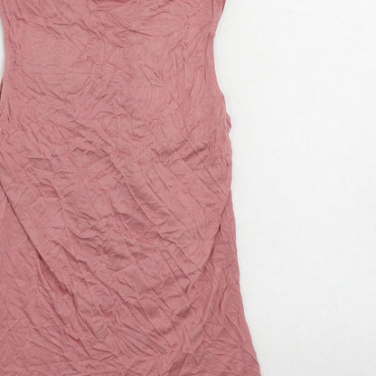 Womens UK Size XS H&M Pink Basic Tank