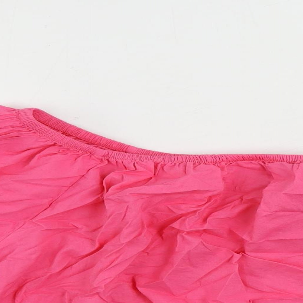 Womens UK Size 18 Marks and Spencer Pink Cropped Blouse
