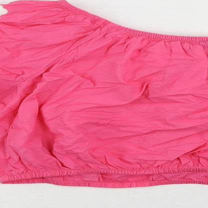 Womens UK Size 18 Marks and Spencer Pink Cropped Blouse